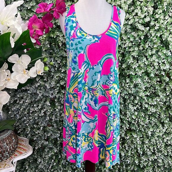 Lilly Pulitzer Melle Magenta Hottie Tank Dress - Picture 1 of 16